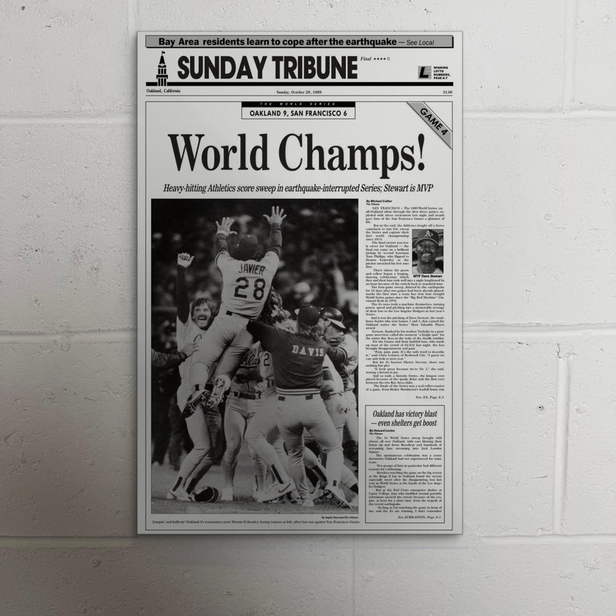 1989 Athletics Athletics Front Page