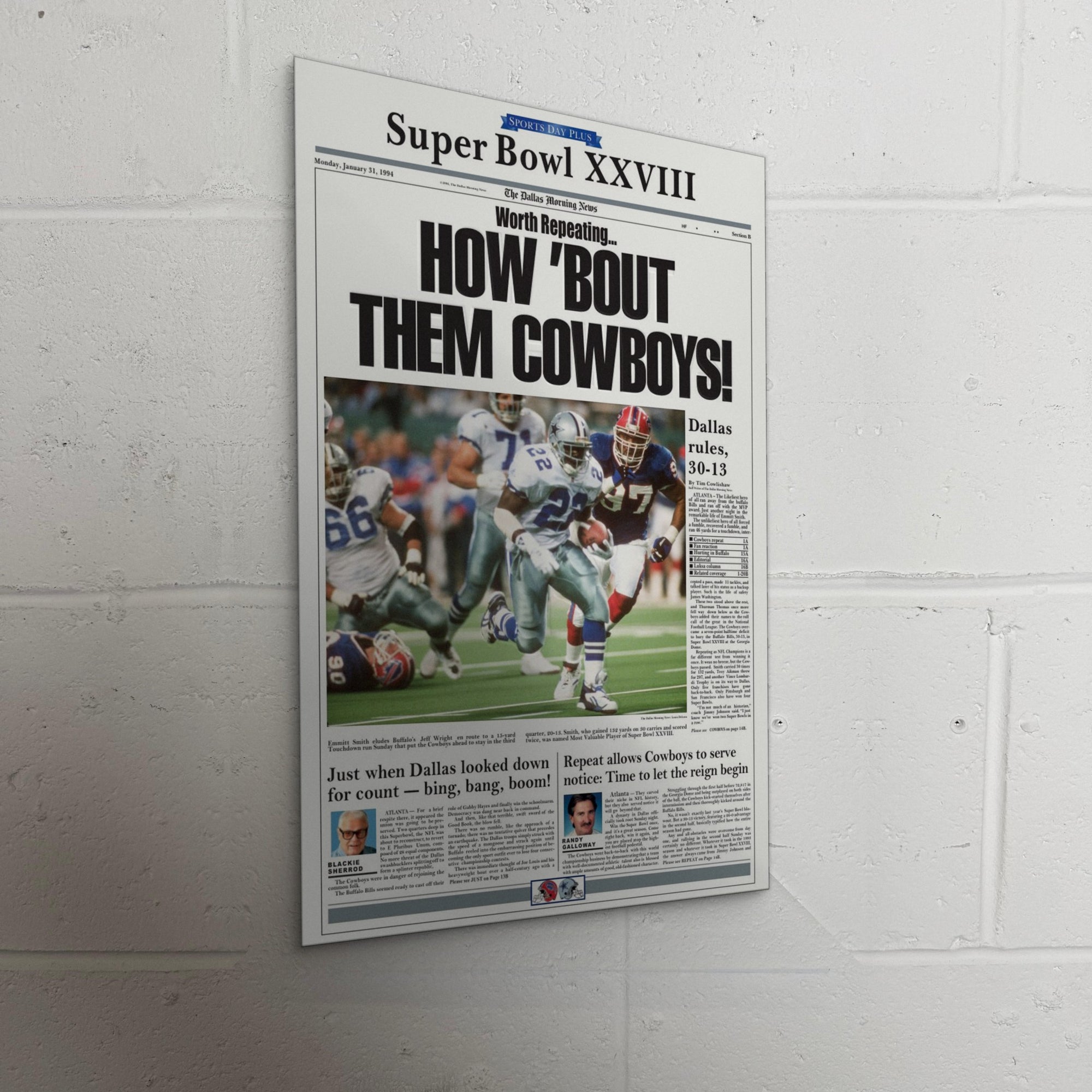 1994 Dallas Cowboys Front Page