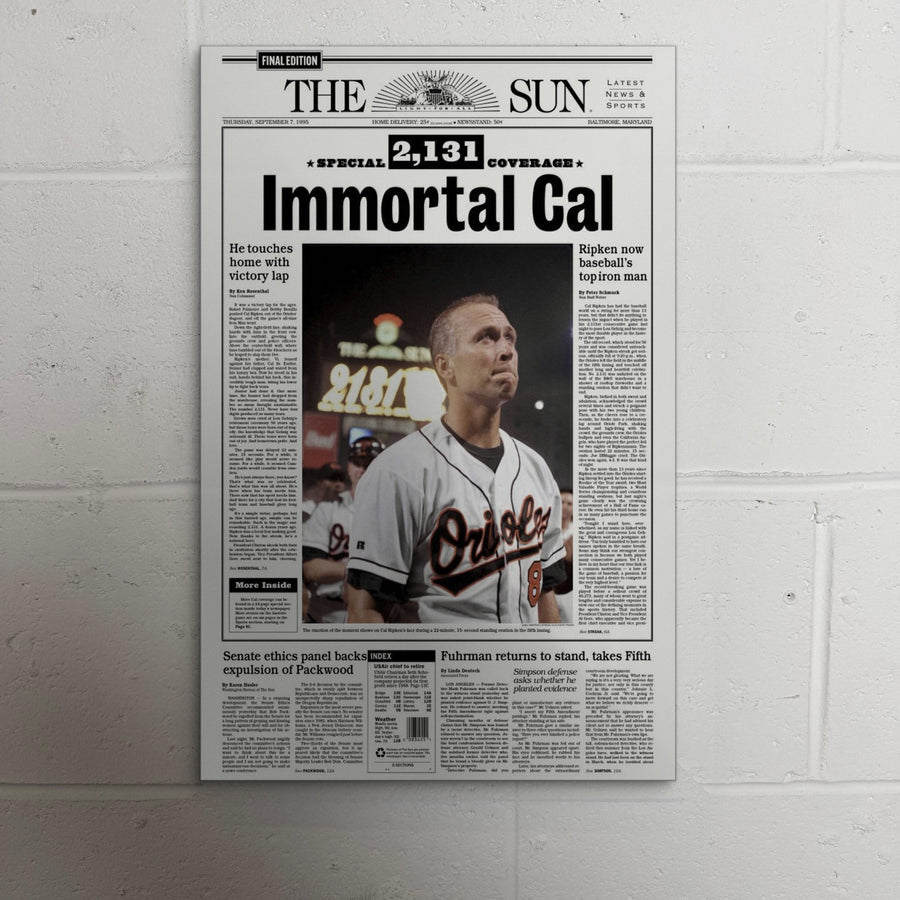 1995 Baltimore Orioles Front Page