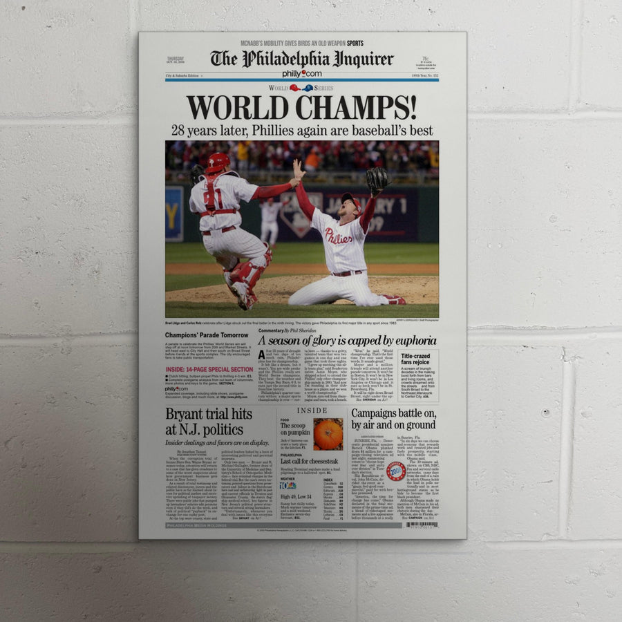 2008 Philadelphia Phillies Front Page