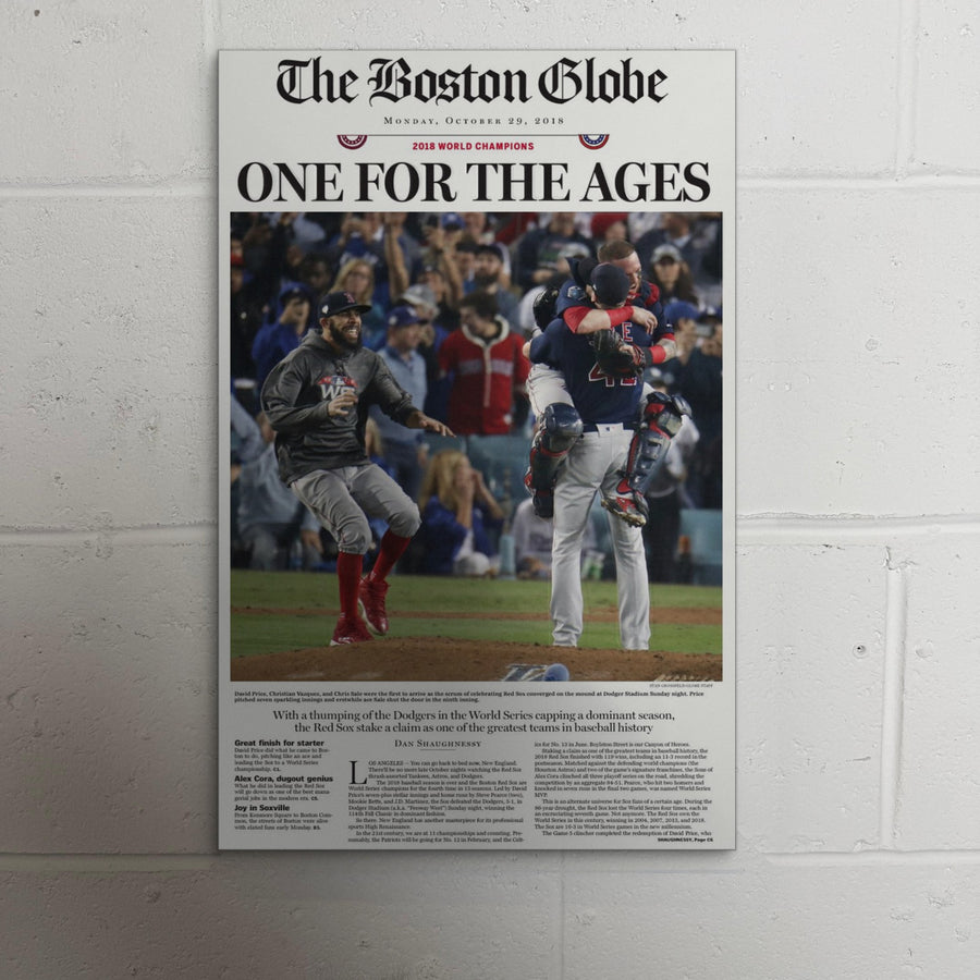 2018 Boston Red Sox Front Page