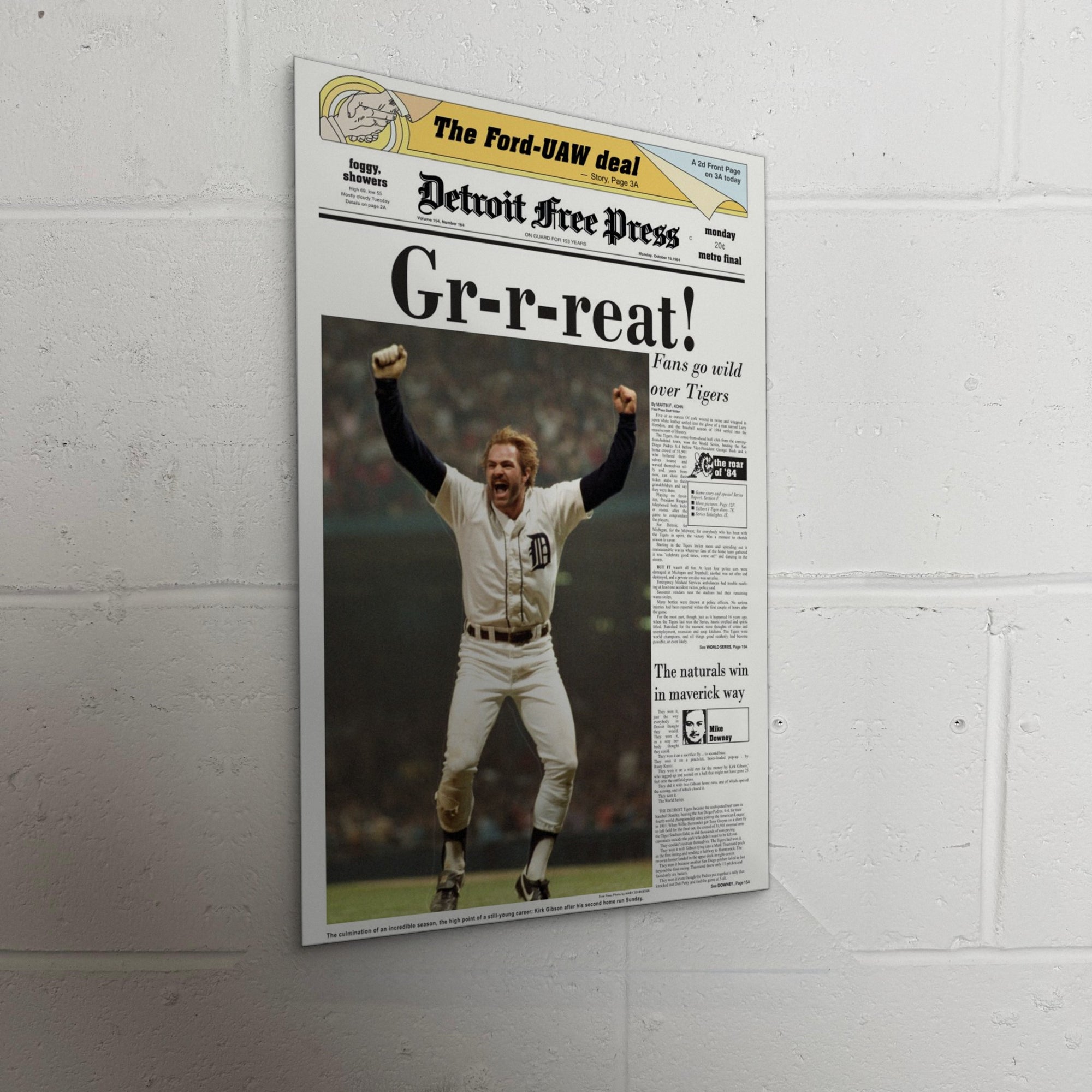 1984 Detroit Tigers Front Page