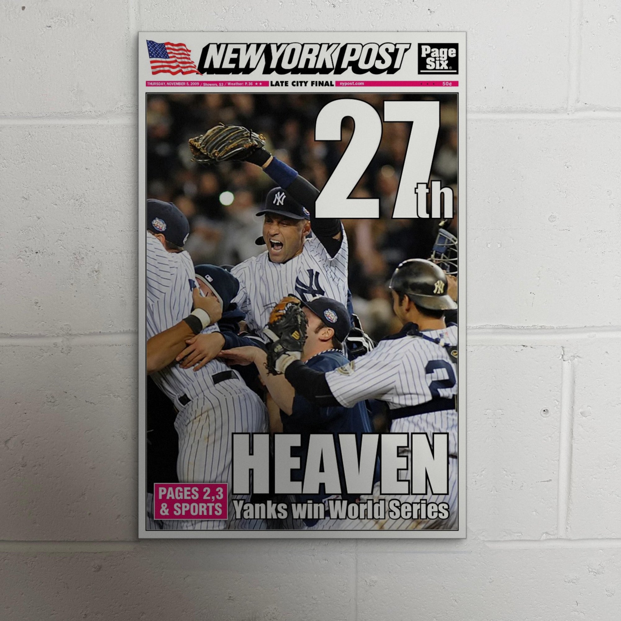2009 New York Yankees Front Page