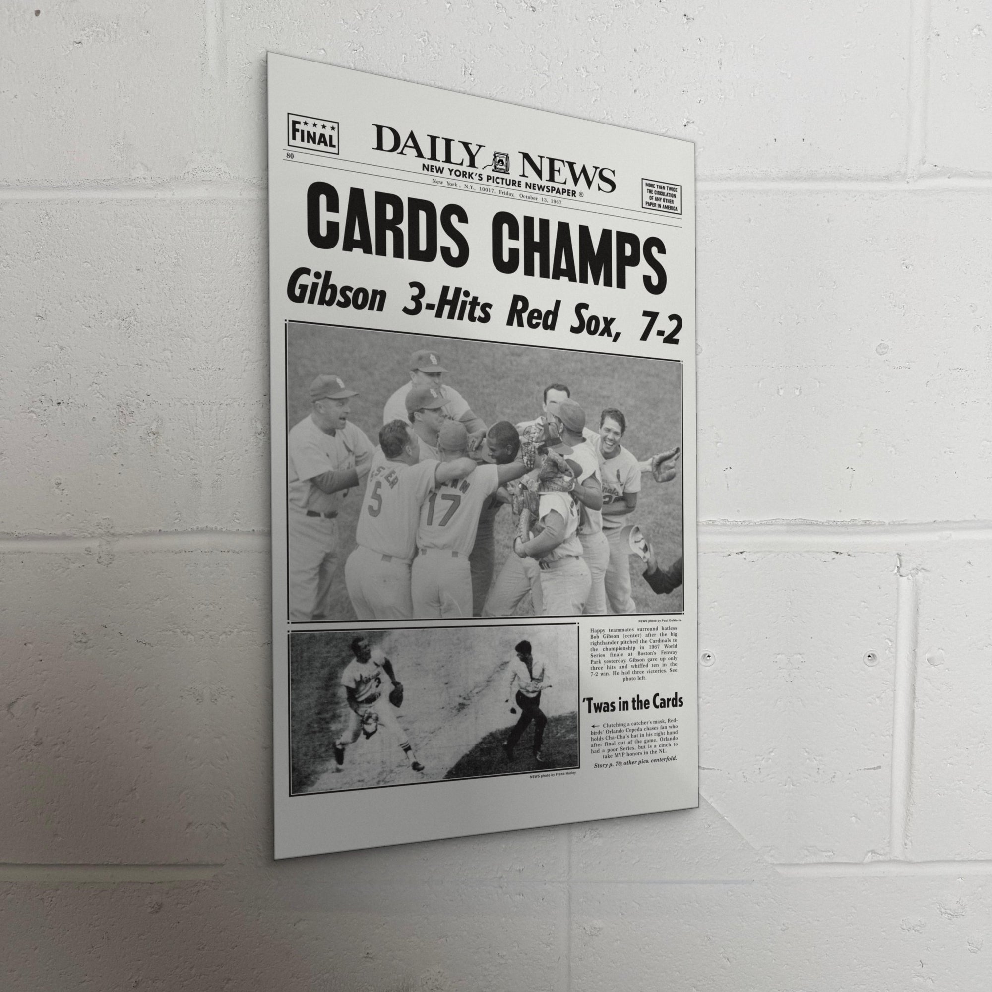 1967 St Louis Cardinals Front Page
