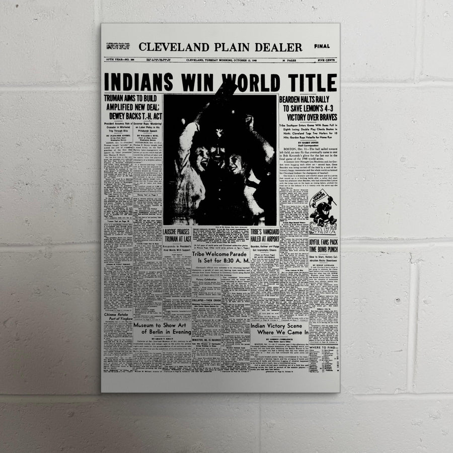 1948 Cleveland Guardians Front Page