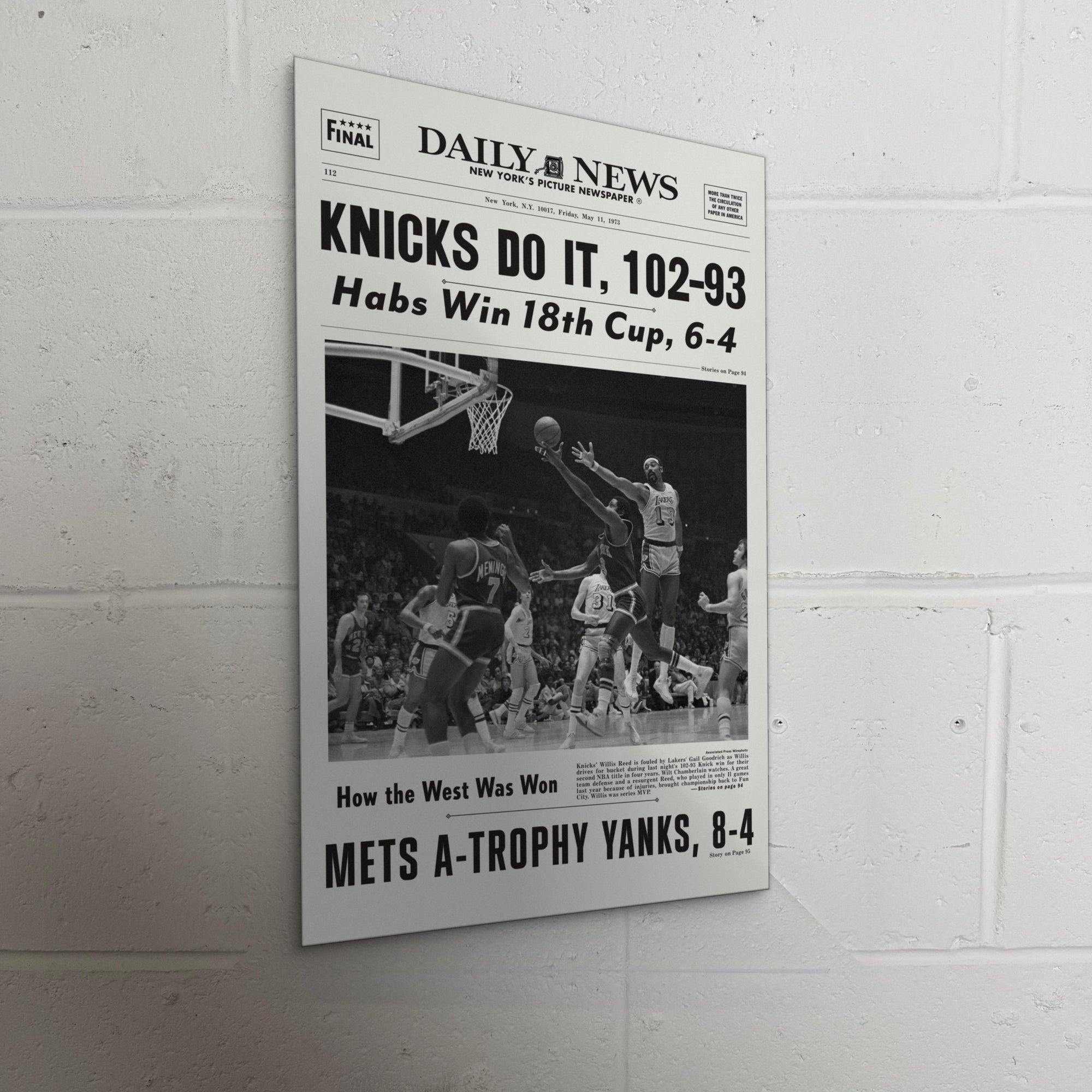 1973 New York Knicks Front Page