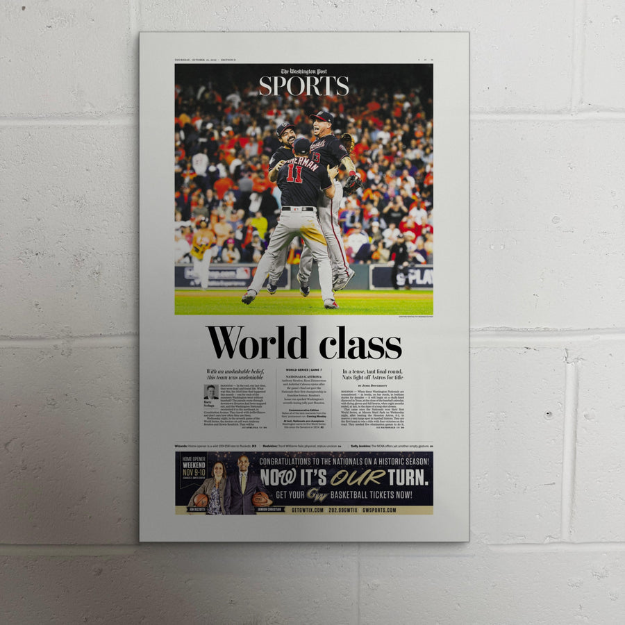 2019 Washington Nationals Front Page