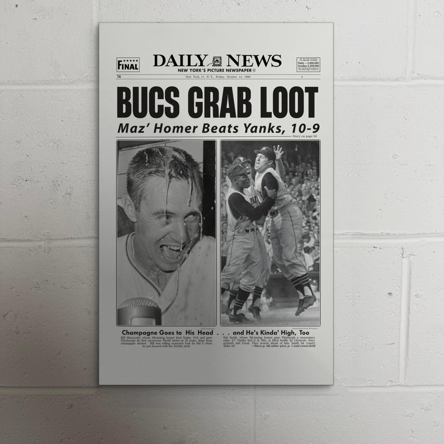 1960 Pittsburgh Pirates Front Page