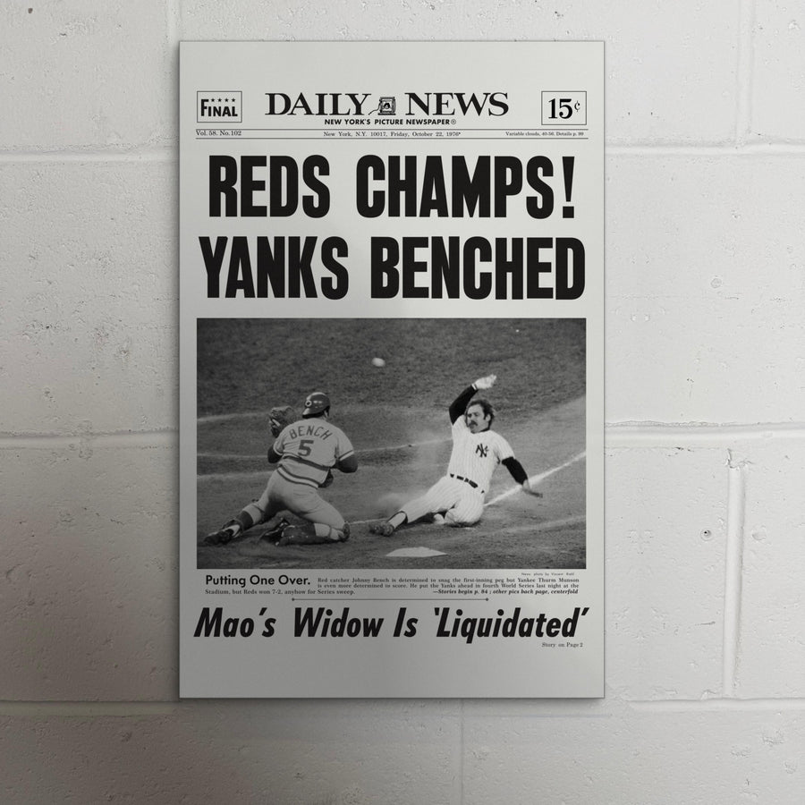 1976 Cincinnati Reds Front Page