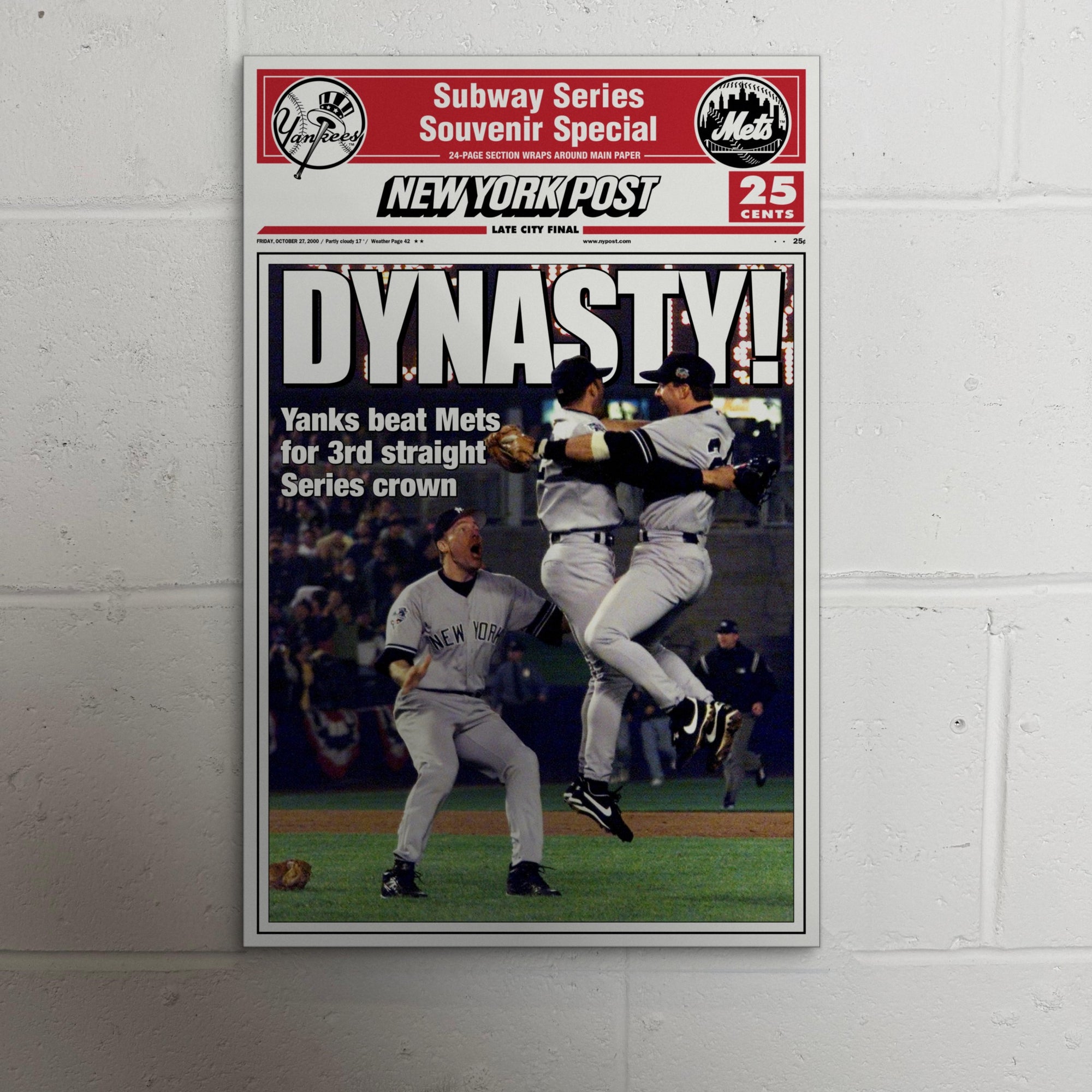 2000 New York Yankees Front Page